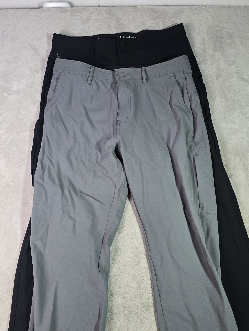 Lot Of 2 Hurley Tech Black Pants Actual Sz 34x29